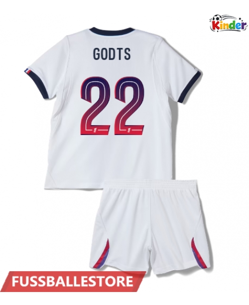 Günstige Paris Saint-Germain Mika Godts #22 Auswärts Trikotsatzt Kinder 2026-27 Kurzarm (+ Kurze Hosen)